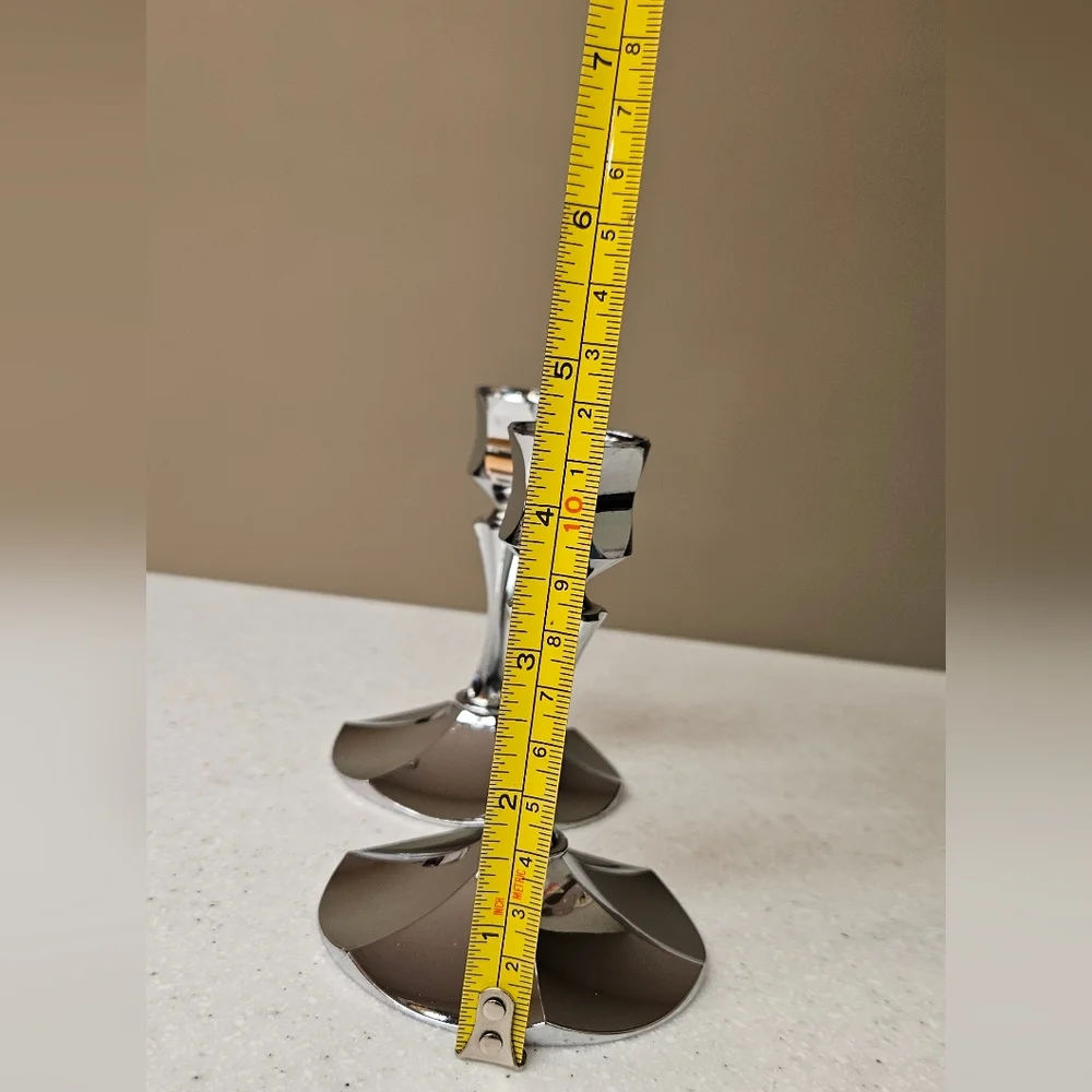 Irvinware Chrome Candlesticks